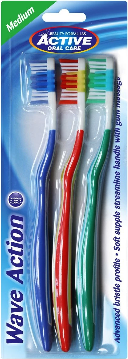 Furçë dhëmbësh Active Oral Care Wave Action Medium 3 copë