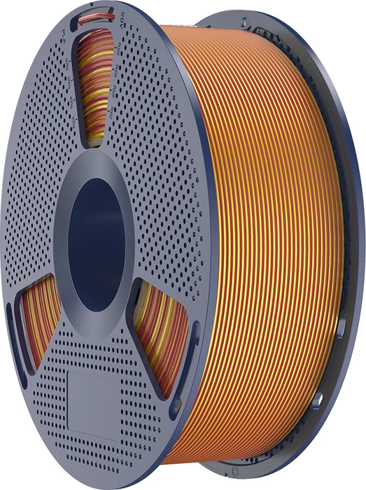 Filament për printim 3D Sunlu PLA+ Silk Dual Color PLA+ Silk DC R Go, DC dyngjyrësh, e kuqe/ari