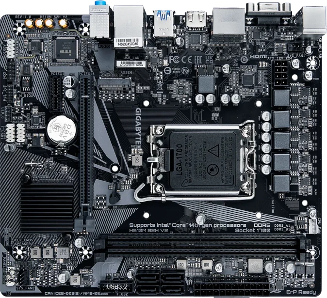 Pllakë amë GIGABYTE H610M S2H V2, DDR5, LGA1700, mATX