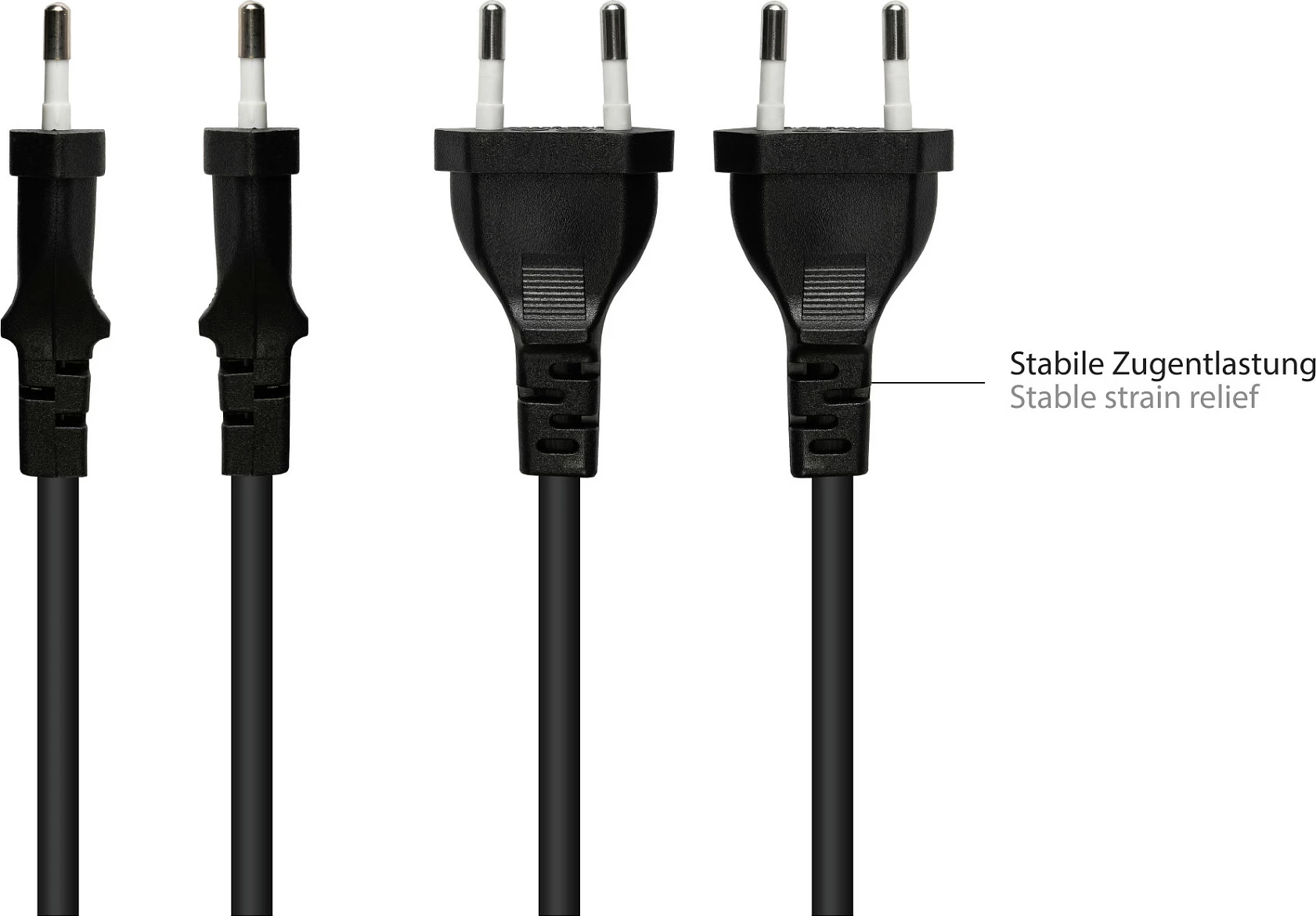 Kabllo rryme GoodConnections P0300-S010, 1 m, prizë Type C, 250 V, e zezë