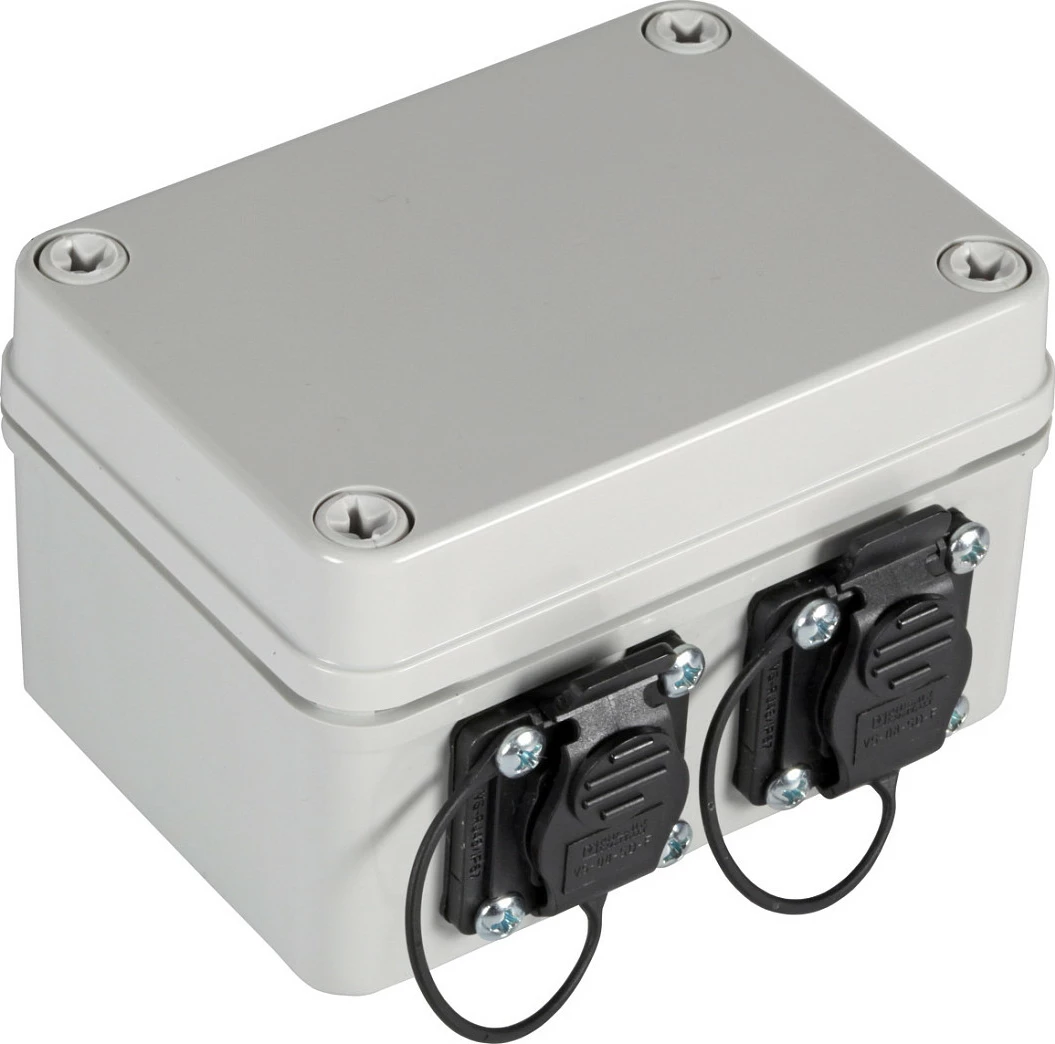 Kuti lidhëse industriale EFB Elektronik NWSZ 53730.1V2, IP67, 2x RJ45 Cat6A, 2x M16, gri