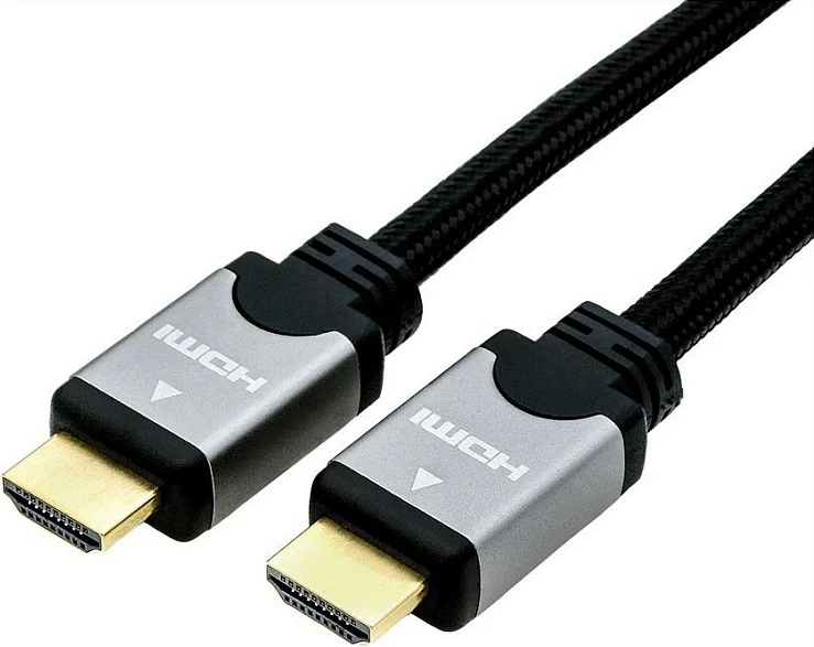 Kabëll HDMI ROLINE High Speed me Ethernet, 1.5 m, 4K, ARC, i zi/argjendtë