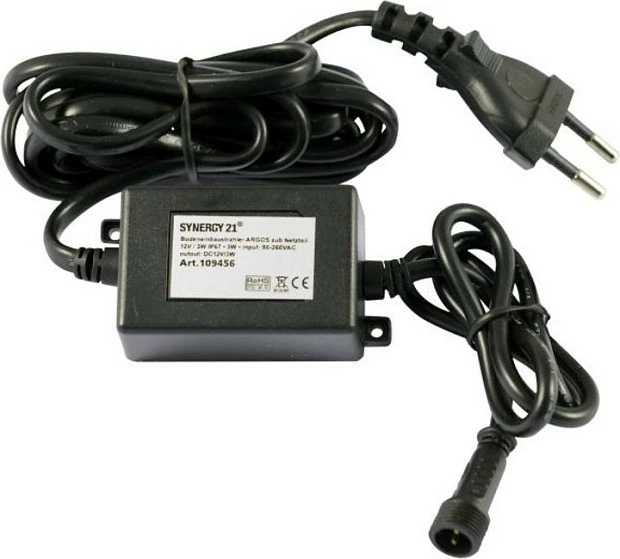 Adapter rryme Synergy21 ARGOS, 12V, 3W, IP67, i zi