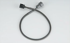 Kabllo zgjatës PWM Akasa, 30 cm, 4-pin, e veshur, e zezë