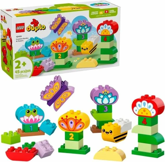 Set ndërtimi LEGO DUPLO 10444, Kopsht kreativ, 45 pjesë, multikolor