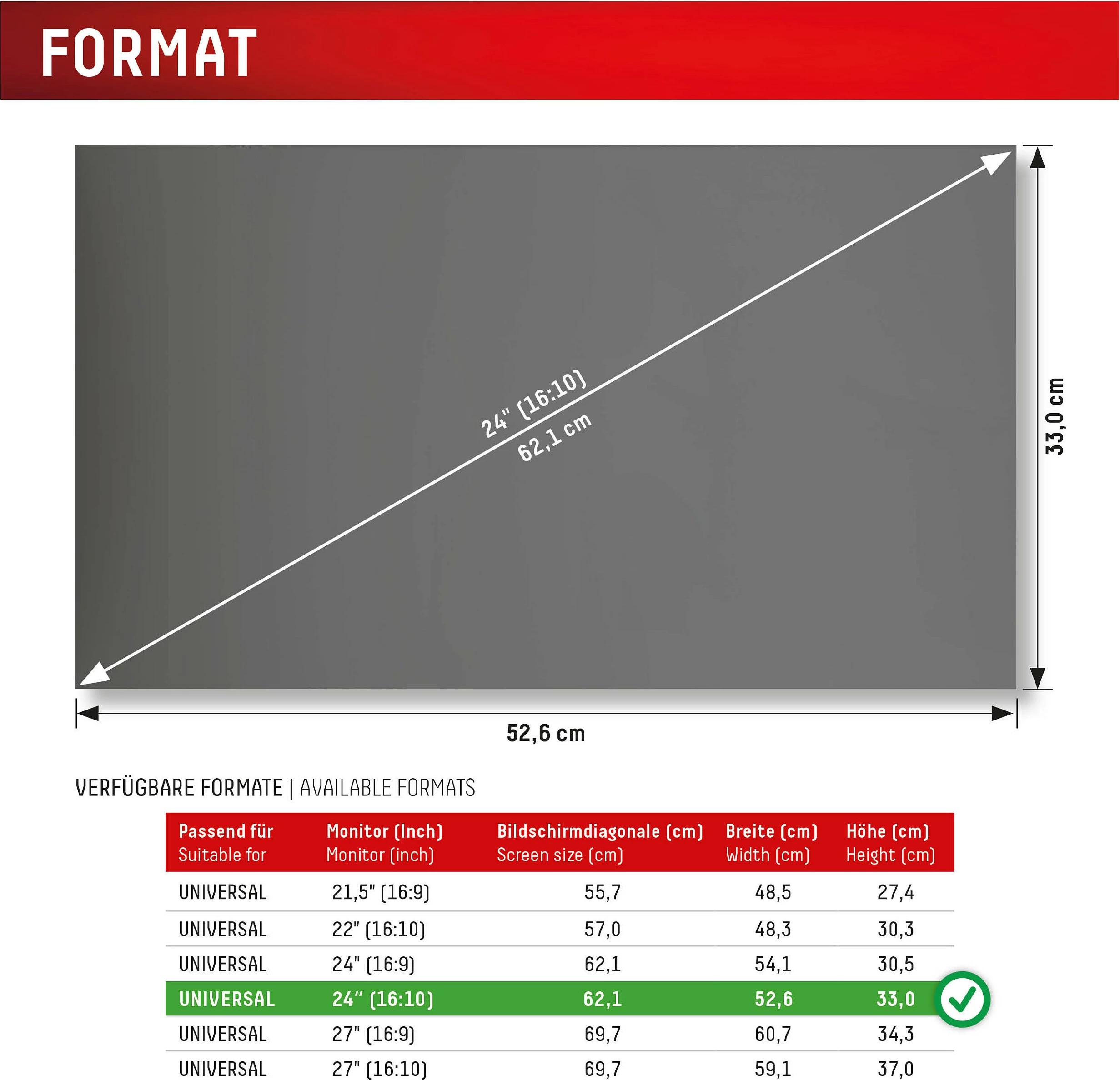 Filtër privatësie për monitor Displex Privacy Safe Desktop Uni 24" 16:10, magnetik, anti-blue, i zi