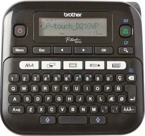 Printer etiketa Brother P-touch PT-D210VP, 203 dpi, termotransfer, me adapter dhe kuti e fortë, e zezë