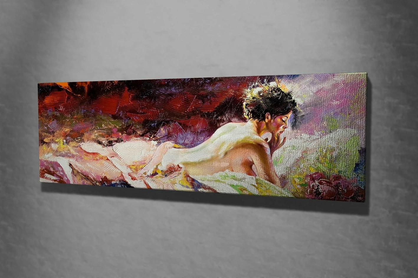 Pikturë dekorative në kanavacë, shumëngjyrëshe, PC211, 30x80cm