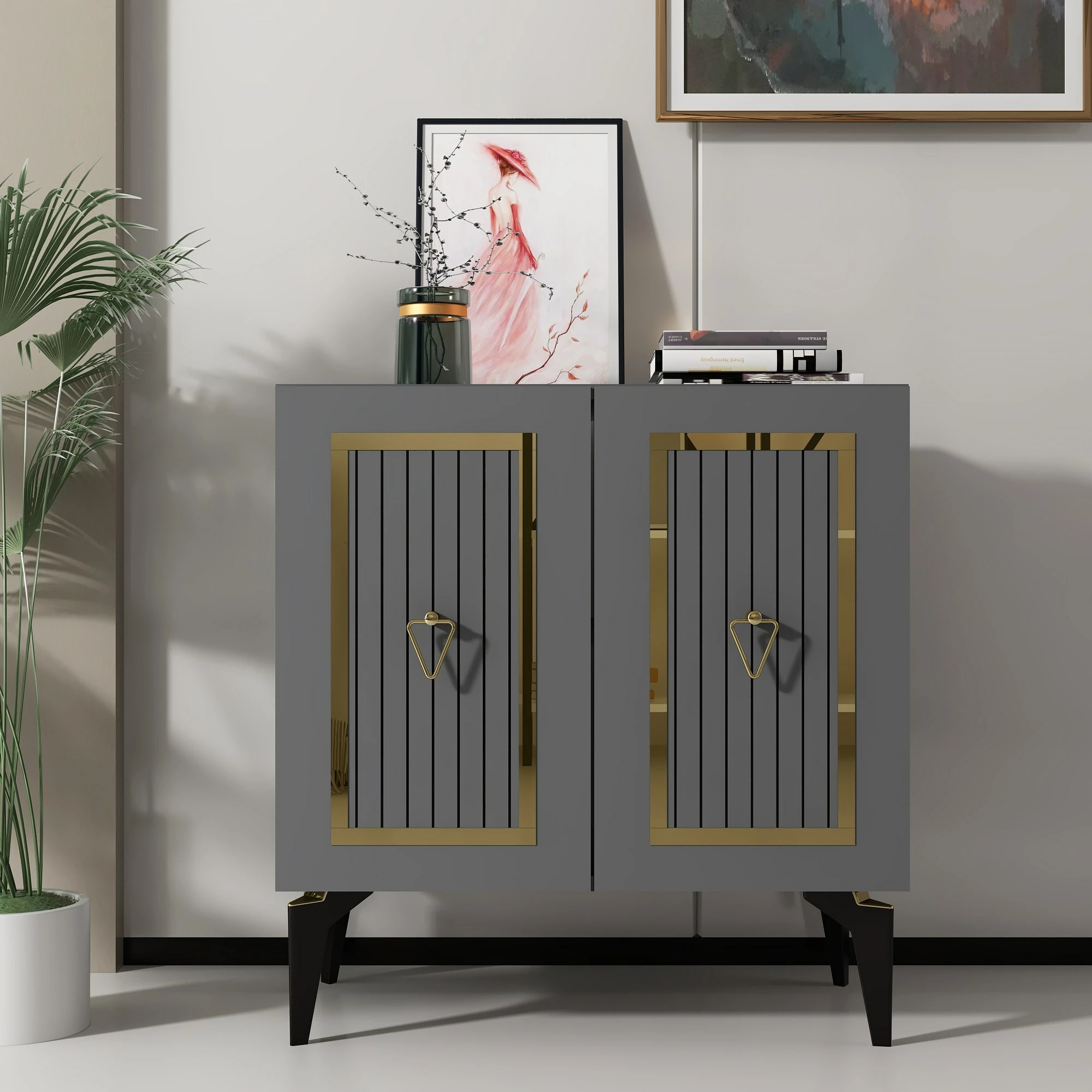 Konsol Hanah Home, Capri, anthracite, ari
