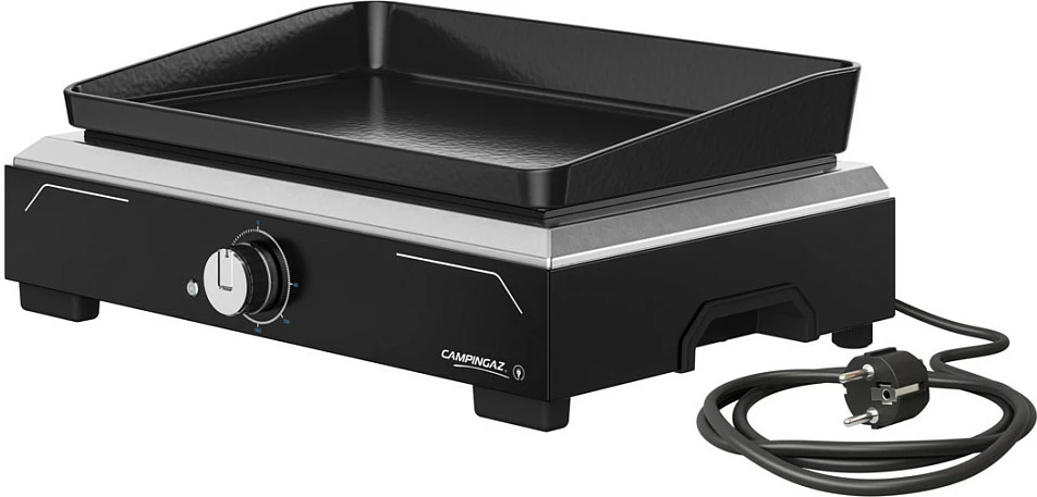 Plancha elektrike Campingaz 1 XD, 2100W, sipërfaqe 450×300 mm, gize e emaluar, e zezë