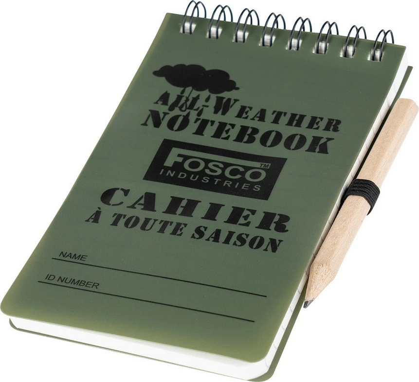 Fletore Fosco Industries Notebook waterproof small with pencil