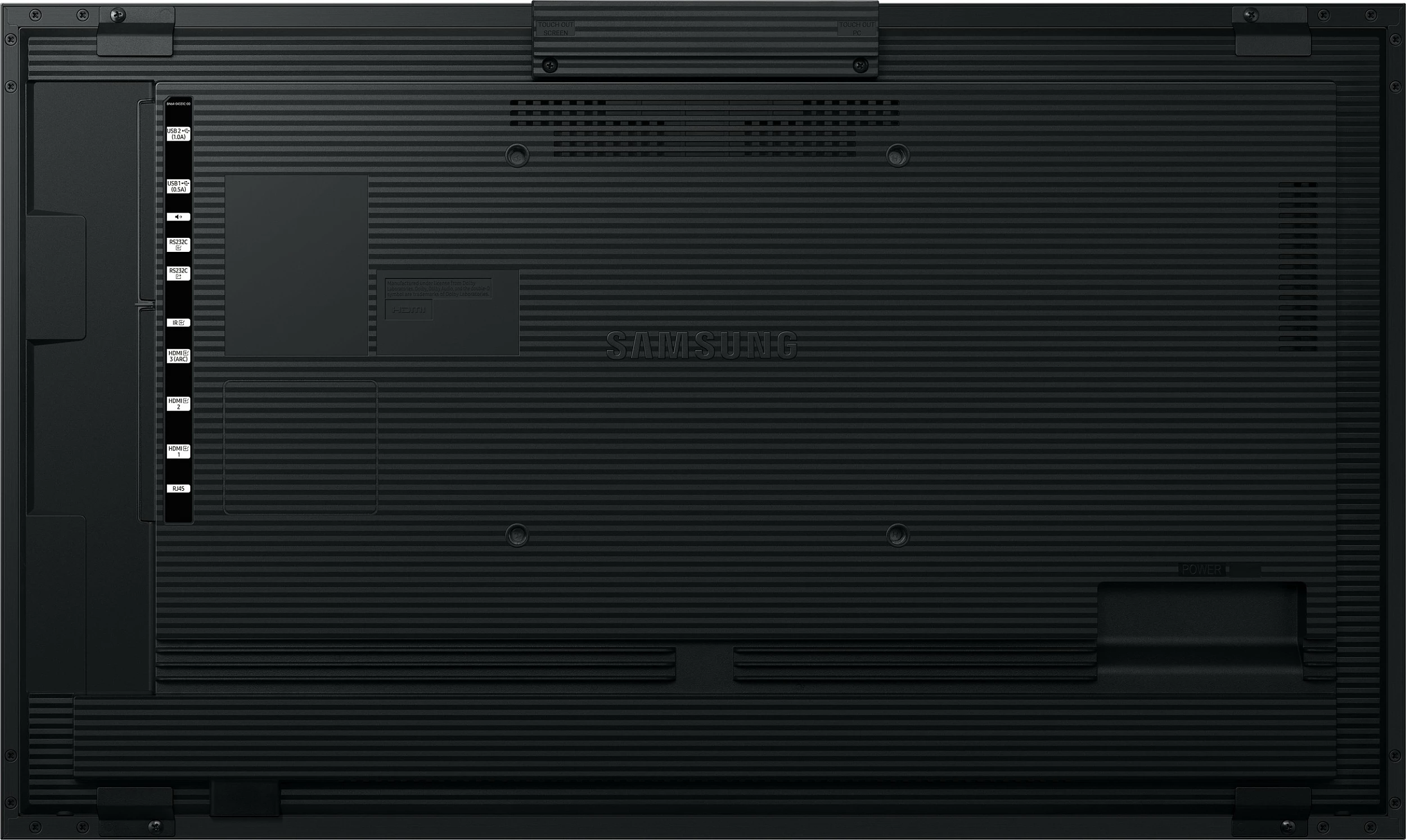 Monitor touch Samsung QM32C-T 32" FHD, Tizen 7.0, HDMI/USB/LAN/Wi‑Fi/Bluetooth, VESA, Charcoal Black