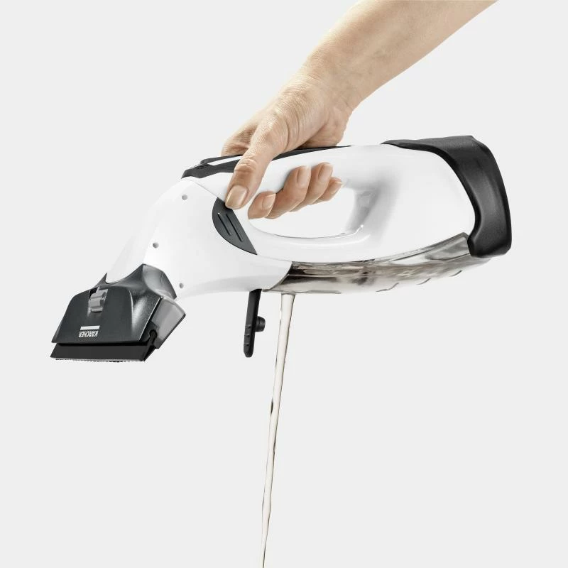 Aspirator për dritare Kärcher WV 5 Plus, bateri e heqshme, set me shishe spërkatëse + leckë mikrofibre + grykë e ngushtë, e bardhë