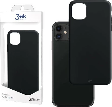 Mbështjellës 3MK Matt Case për iPhone 11 6.1", TPU, i zi