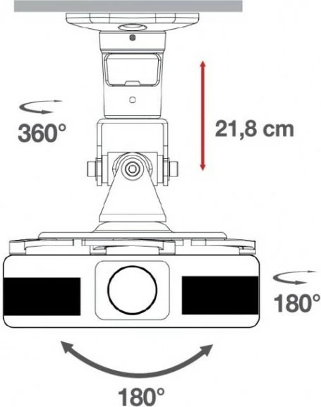 Krah tavani për projektor Techly 022397, 22cm, 10kg, i bardhë