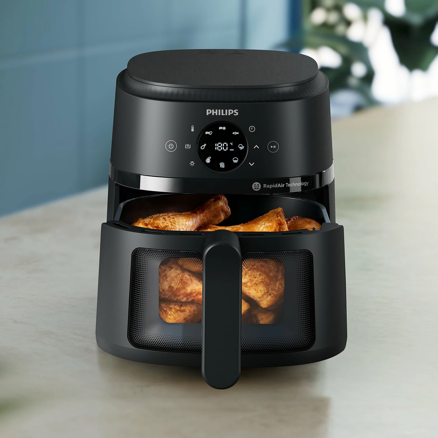 Fritezë me ajër Philips NA220/00 4.2L 1500W, e zezë