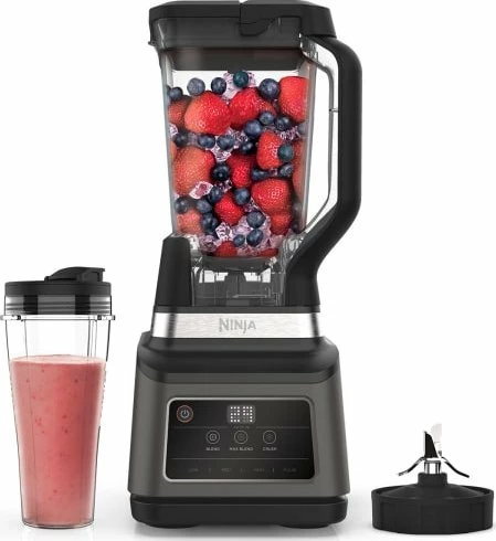 Blender Ninja BN750EU 1200W 2.1L + gotë 700ml, argjend (set)