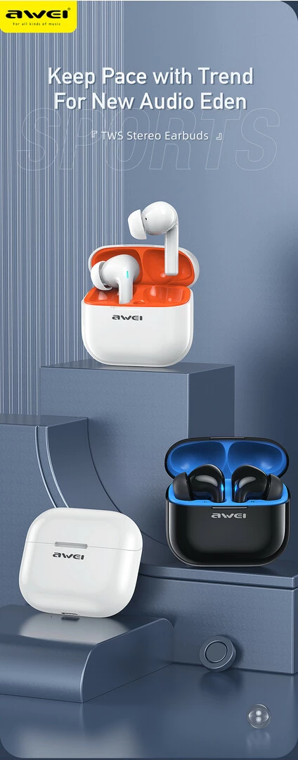 Kufje Me Bluetooth AWEI T1PRO (Bardhë)