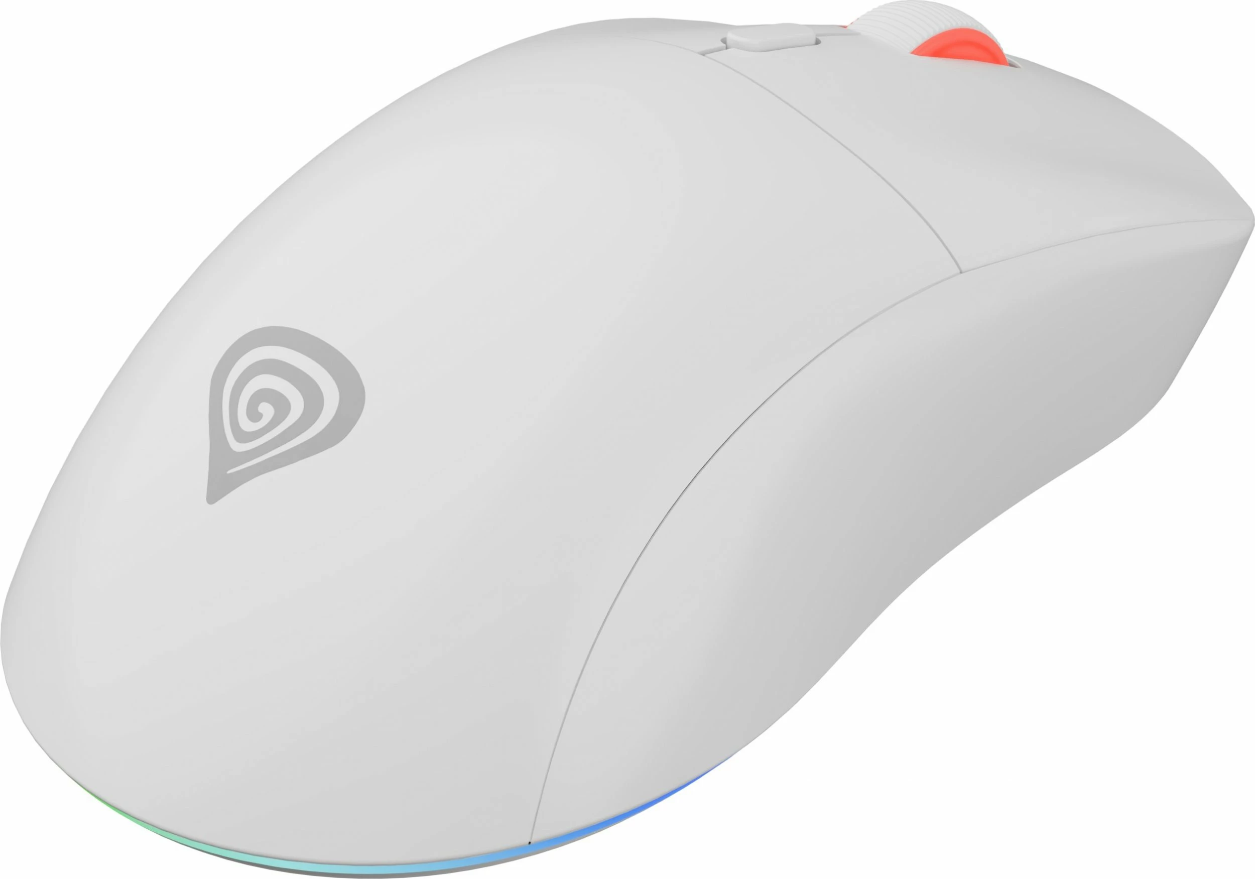 Maus gaming GENESIS Zircon XIII NMG-2090, PAW3395, 26000 DPI, 2.4GHz/USB, RGB, 7 butona, i bardhë