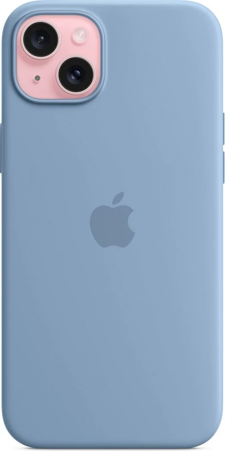 Mbështjellës Apple për iPhone 15 Plus, silikon, MagSafe, 6.7 inch, kaltër