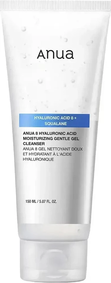 Gel pastrues fytyre Anua 8 Hyaluronic Acid Moisturizing Gentle Gel Cleanser për femra 150ml