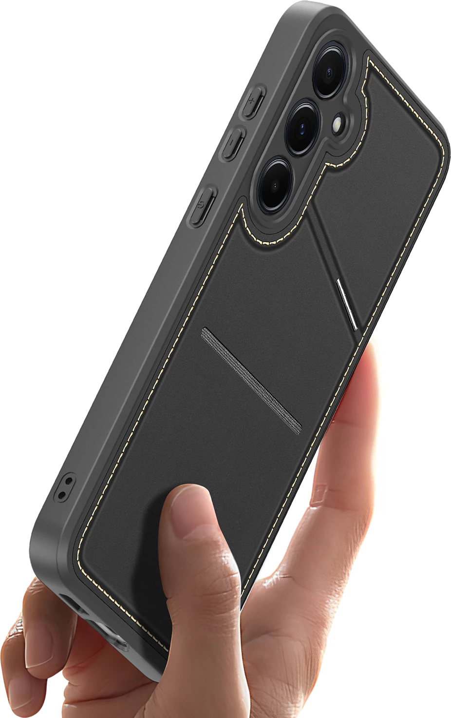 Mbështjellës Dux Ducis Rafi II për Samsung Galaxy S25+, me stand dhe portofol, i zi