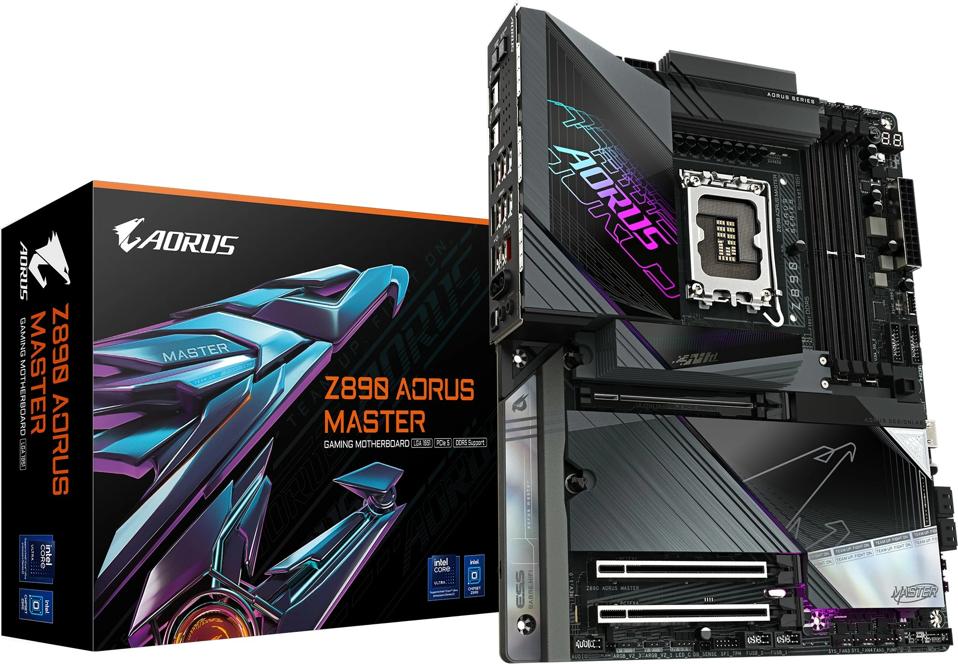 Pllakë amë Gigabyte Z890 AORUS MASTER, LGA 1851, DDR5, Wi-Fi 7, 10GbE LAN, Thunderbolt 4