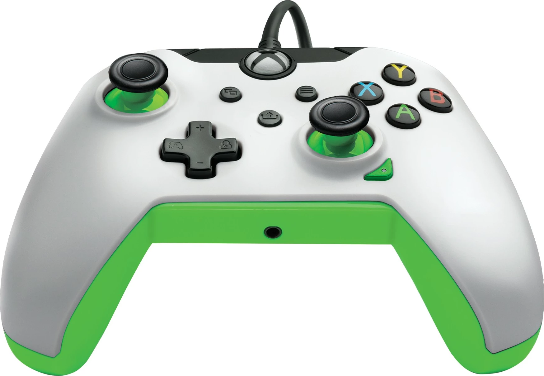 Gamepad PDP Neon White për Xbox Series X/S/One dhe PC, me kabllo, 2.43m, i bardhë/gjelbër