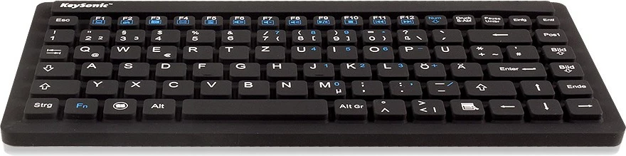 Tastierë mini KeySonic KSK-3230IN, me kabllo USB, QWERTZ, e zezë