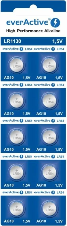 Bateri alkaline everActive EVAG10, set 10 copë