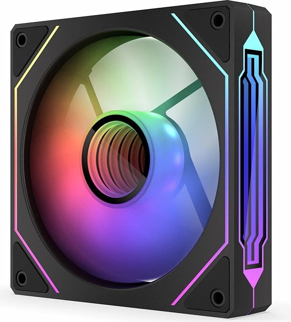 Ventilator PC Krux Corvus Reverse 120 ARGB (KRXE008) 120mm PWM 1600rpm, zi/bardhë, 1 copë