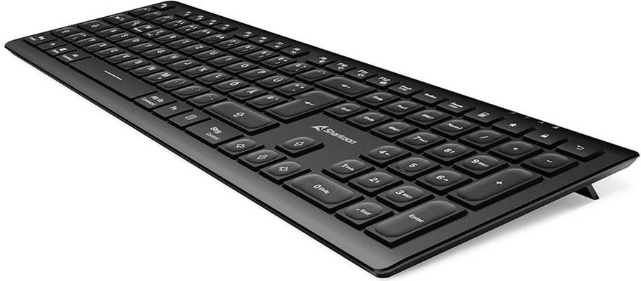 Tastierë Sharkoon OfficePal K30W, DE layout, Rubberdome, e zezë