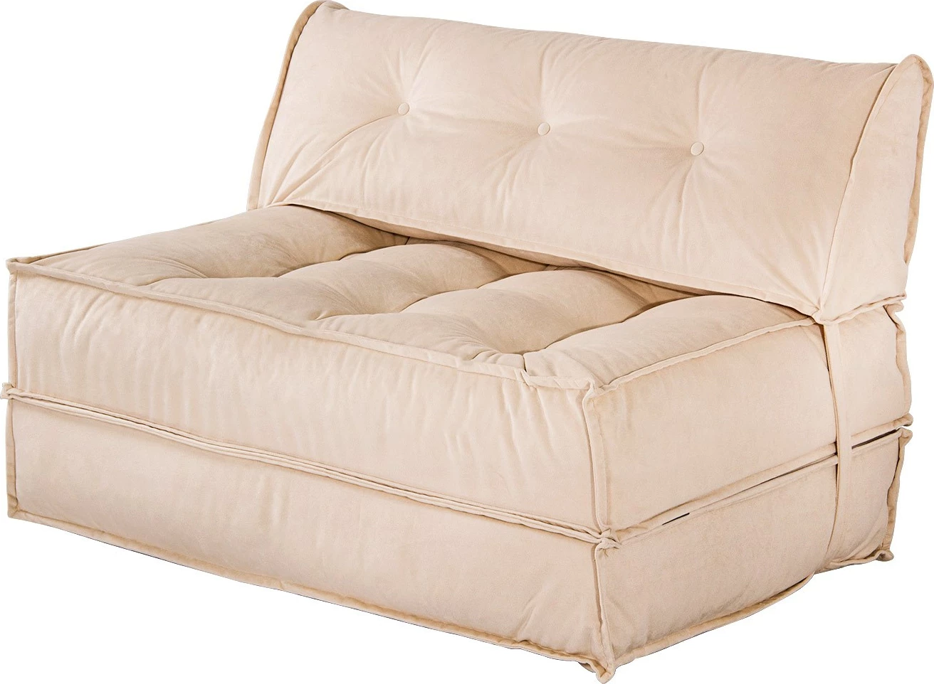 Divan-krevat 2 vendësh, Atelier del Sofa, kadife bezhë