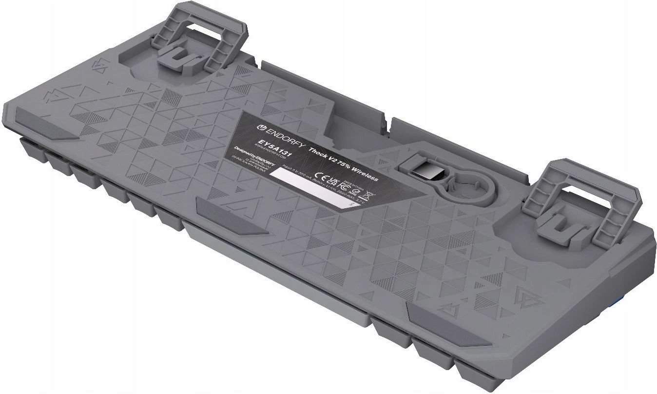 Klaviaturë mekanike wireless Endorfy Thock V2 75% Wireless, ENDORFY Yellow by Gateron, RGB, US ANSI, hot-swap, gri