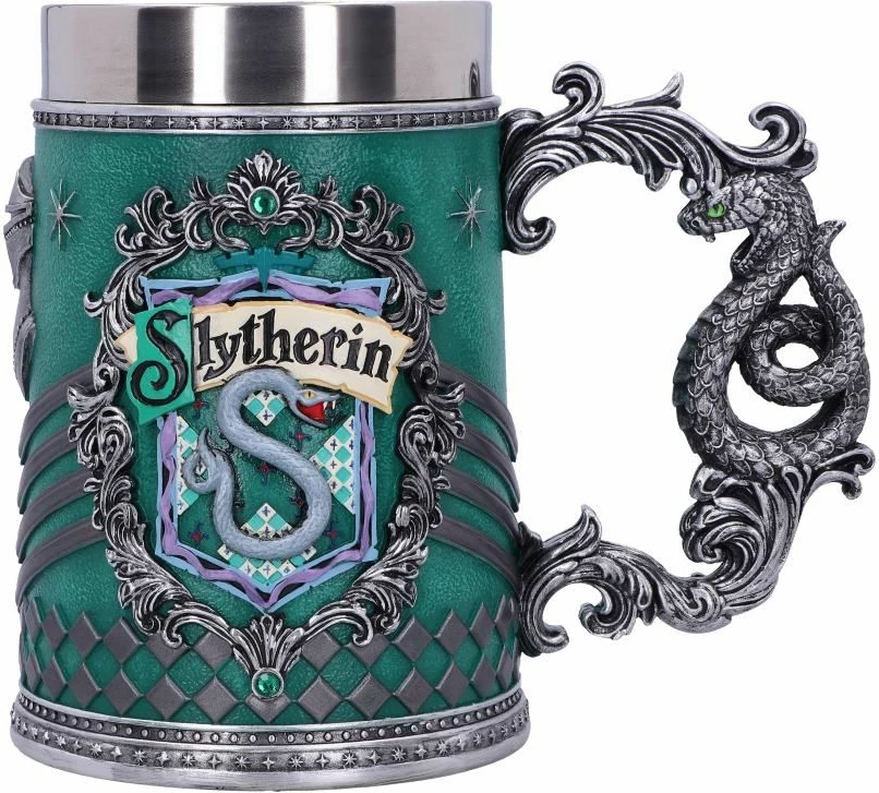 Kupë koleksionuese NEMESIS NOW Harry Potter Slytherin, resin e pikturuar me dorë, jeshile/argjend