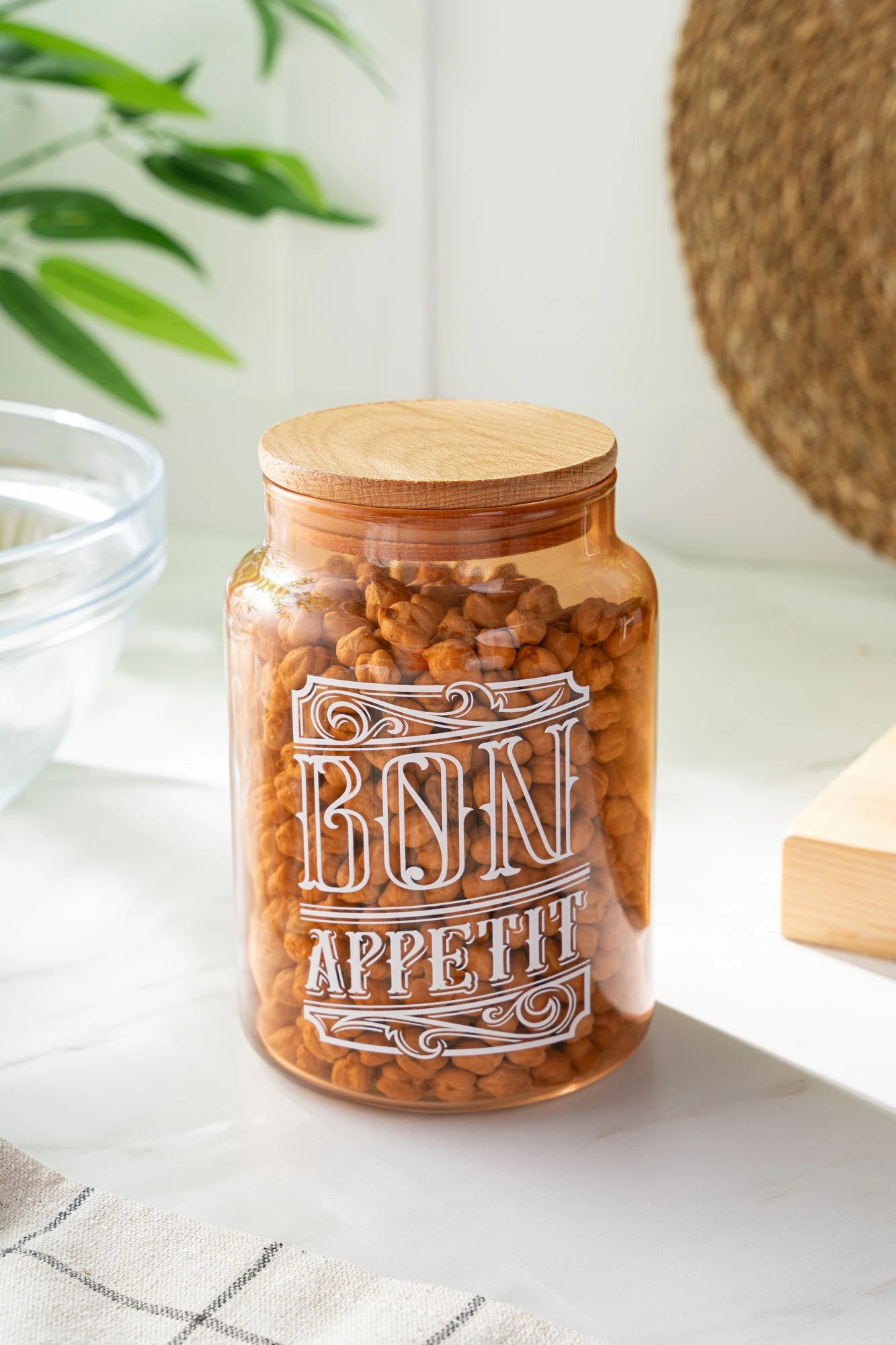 Kavanoz qelqi me kapak druri, Hermia Concept, CoGStojBroW01-89 WBA, shumëngjyrësh, 890ml