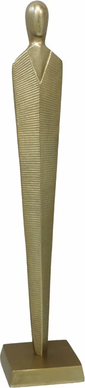 Figurë dekorative Finton, alumin, ngjyrë ari, 13x13x64 cm