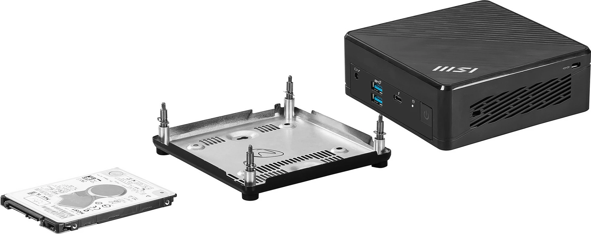 Mini PC MSI Cubi 5 12M-262BEU, barebone 0.66L, Wi‑Fi, Bluetooth 5.3, Intel UHD, i zi