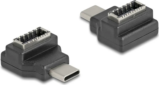 Adapter USB DeLOCK 67235, USB Type-C në USB Type-E (Key A), USB 3.2 Gen 2, 10 Gbit/s, i zi