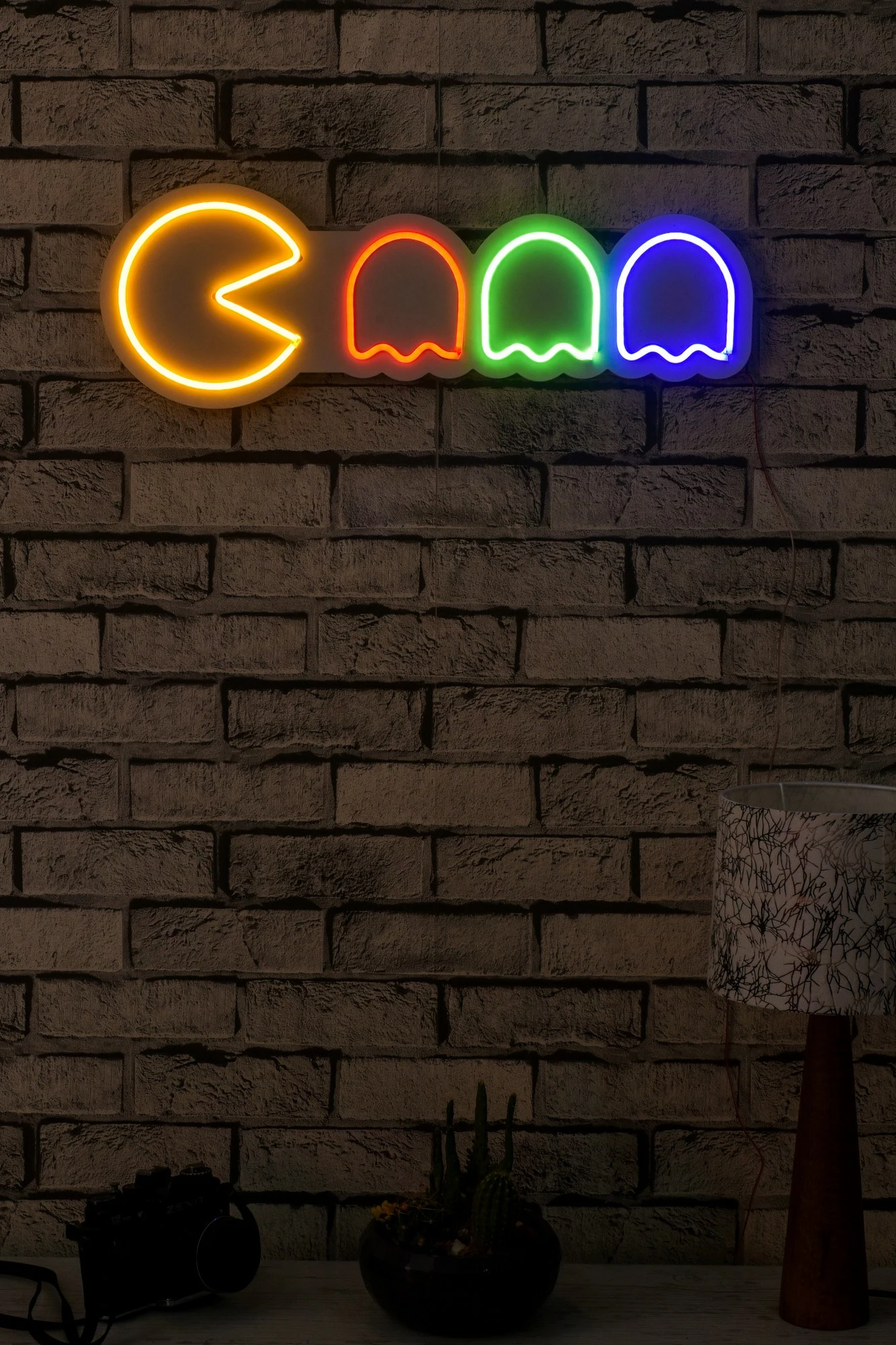 Dritë dekorative LED plastike, Pacman, shumëngjyrëshe
