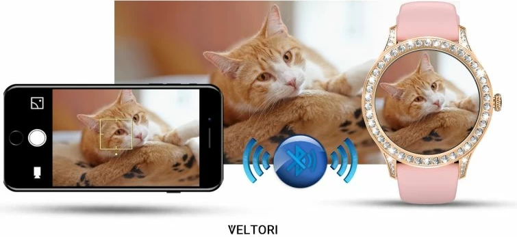 Smartwatch për femra VELTORI, rozë