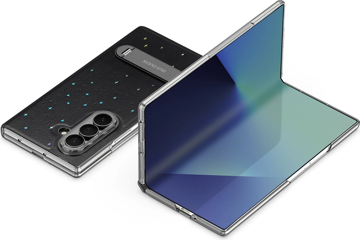 Mbështjellës Dux Ducis Stex për Samsung Galaxy Z Fold 7, me stand 360°, me xham të temperuar, i zi