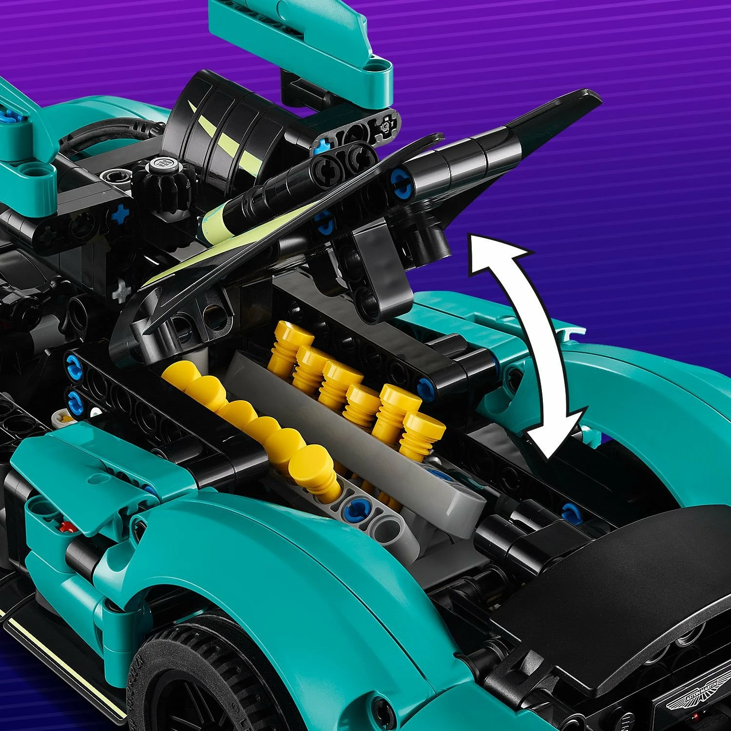 Set LEGO Technic Aston Martin Valkyrie 42208, 707 copë, turkeze