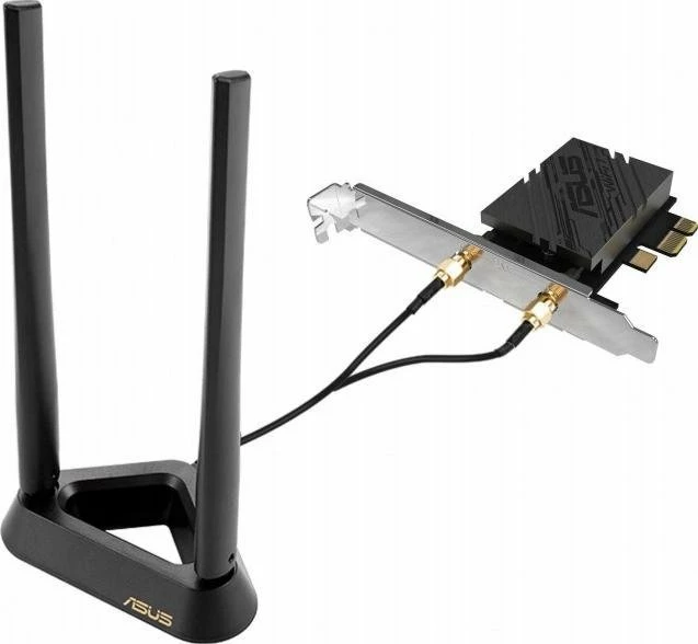 Kartë rrjeti Wi‑Fi Asus PCE-BE92BT PCIe, deri 5764 Mbps, Bluetooth 5.4, e zezë