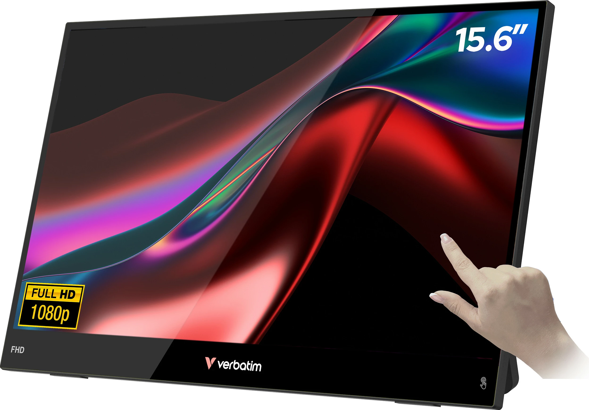 Monitor portativ Verbatim LIGHT 15.6" FHD Touch, USB-C/HDMI, HDR, i zi
