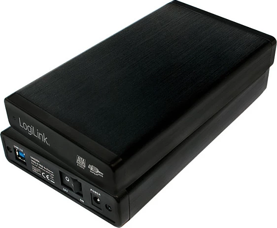 Kasë e jashtme për HDD 3.5" LogiLink, USB 3.0/SATA, alumin, e zezë