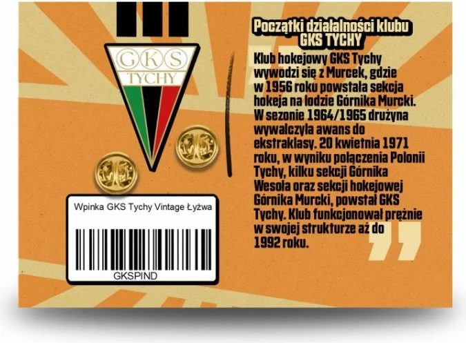 Pin për tifozë Inny GKS Tychy, i zi dhe i gjelbër