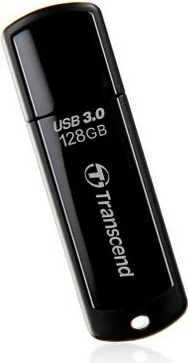 USB Transcend JetFlash 700 128GB, USB 3.2, e zezë
