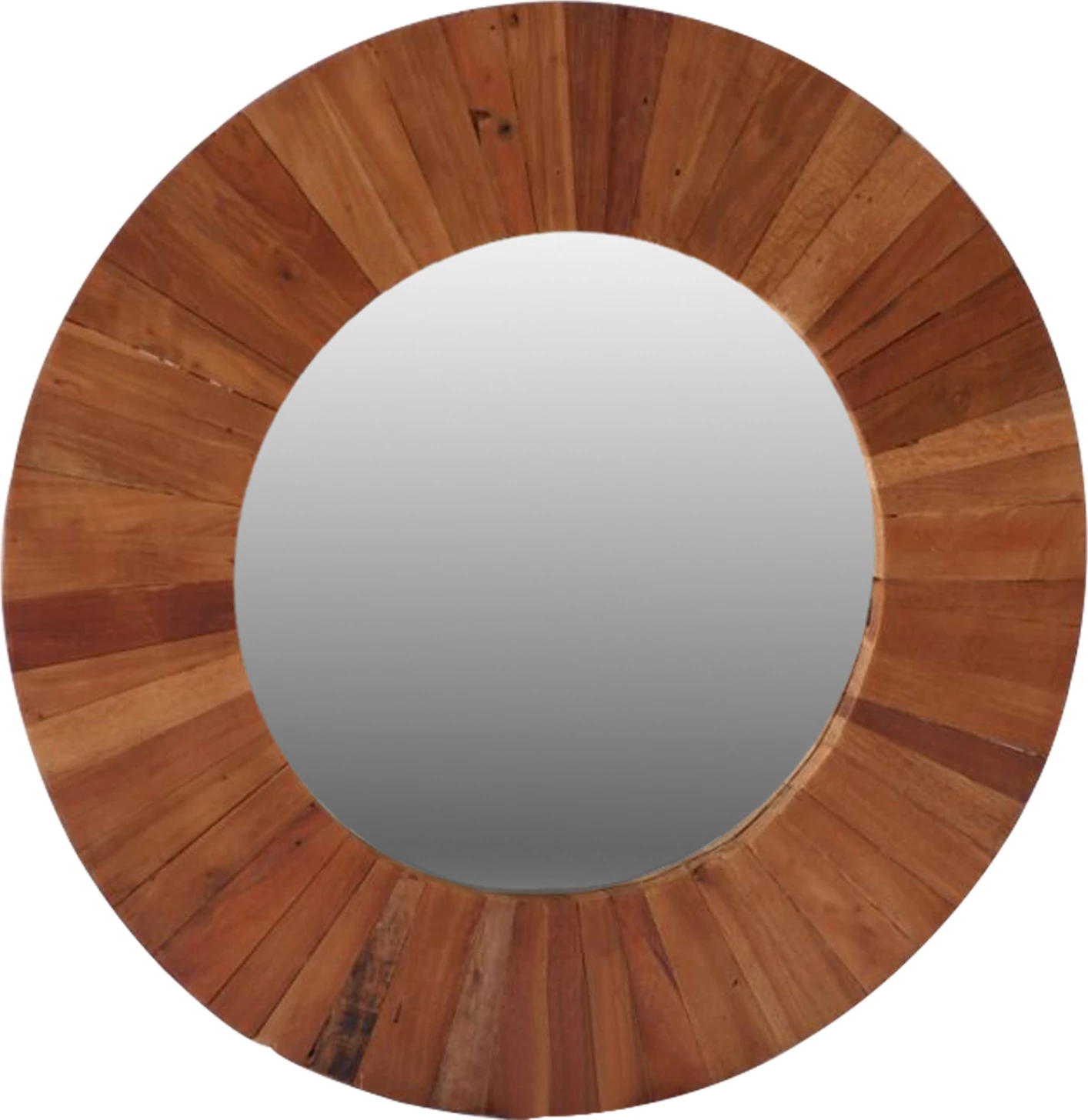 Pasqyrë muri, dru i ricikluar, Φ100cm, FH7726