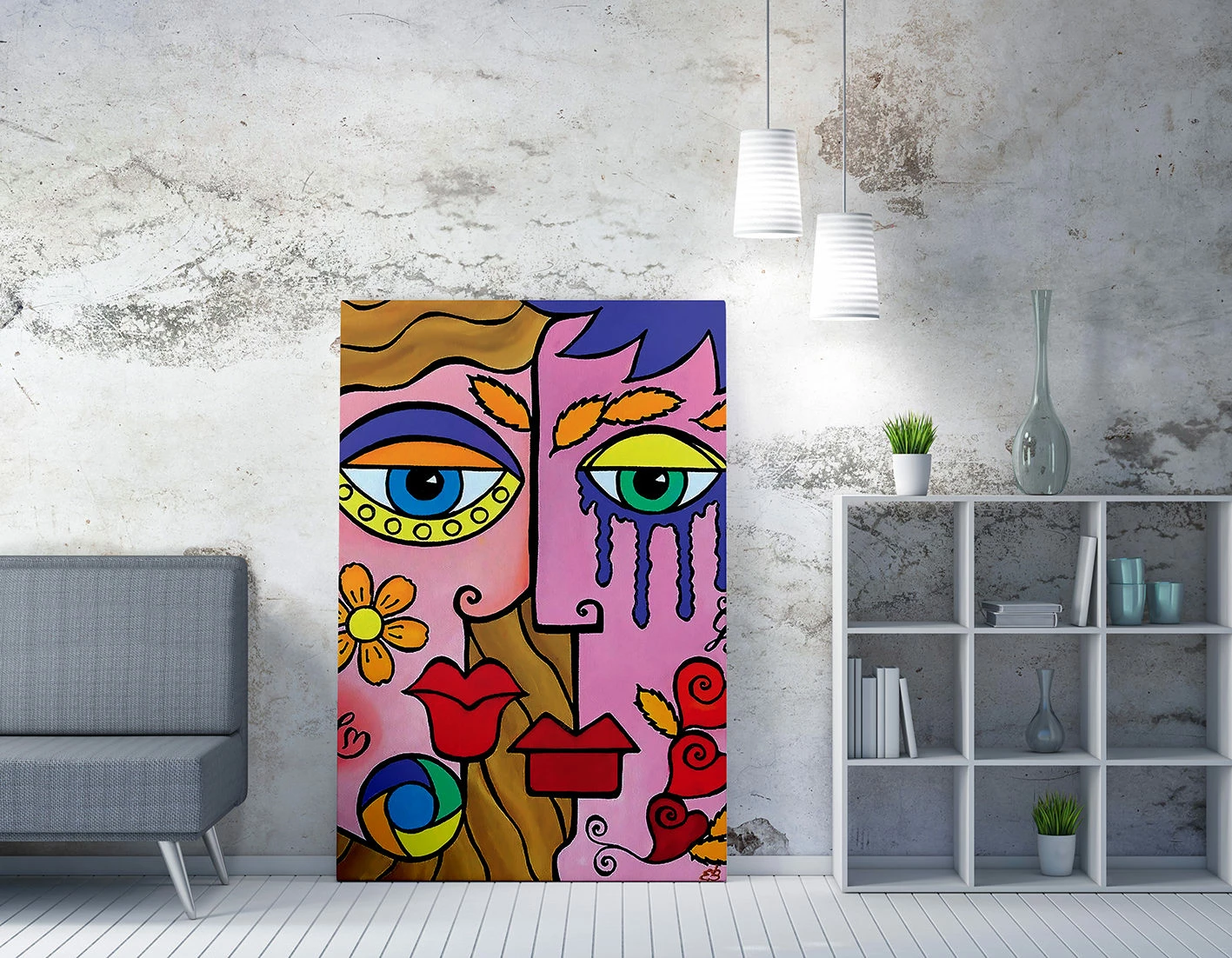Pikturë dekorative në kanavacë Wallity, WY211, shumëngjyrëshe, 50x70cm